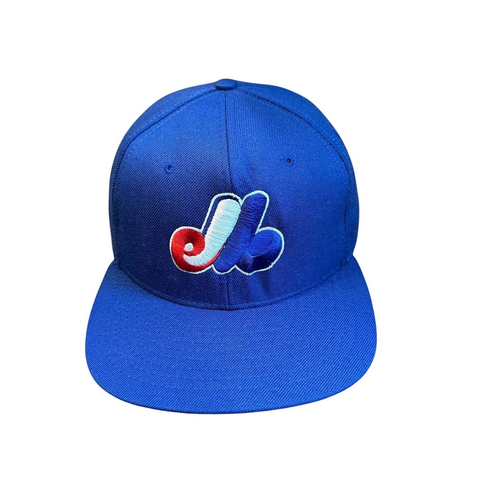 Montreal Expos New Era Pro Model Hat Snapback Wool Blue Made in USA MLB VTG 90s